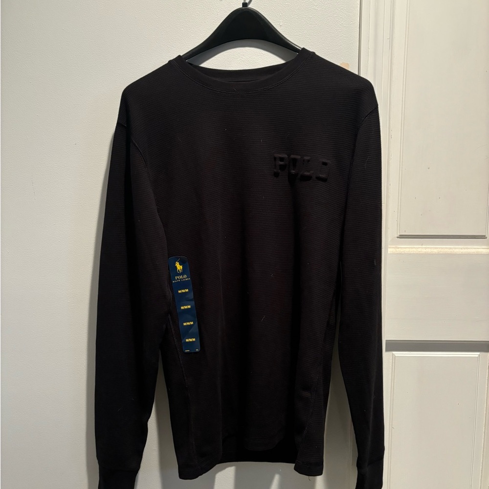 NEW WITH TAGE - Black Polo Sleepwear Thermal Tee Size M